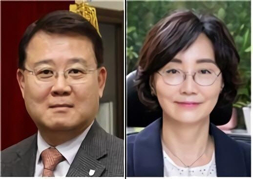 박현진 고려대 교수(왼쪽)와 묵인희 서울대 교수   [한국과학기술한림원 제공]